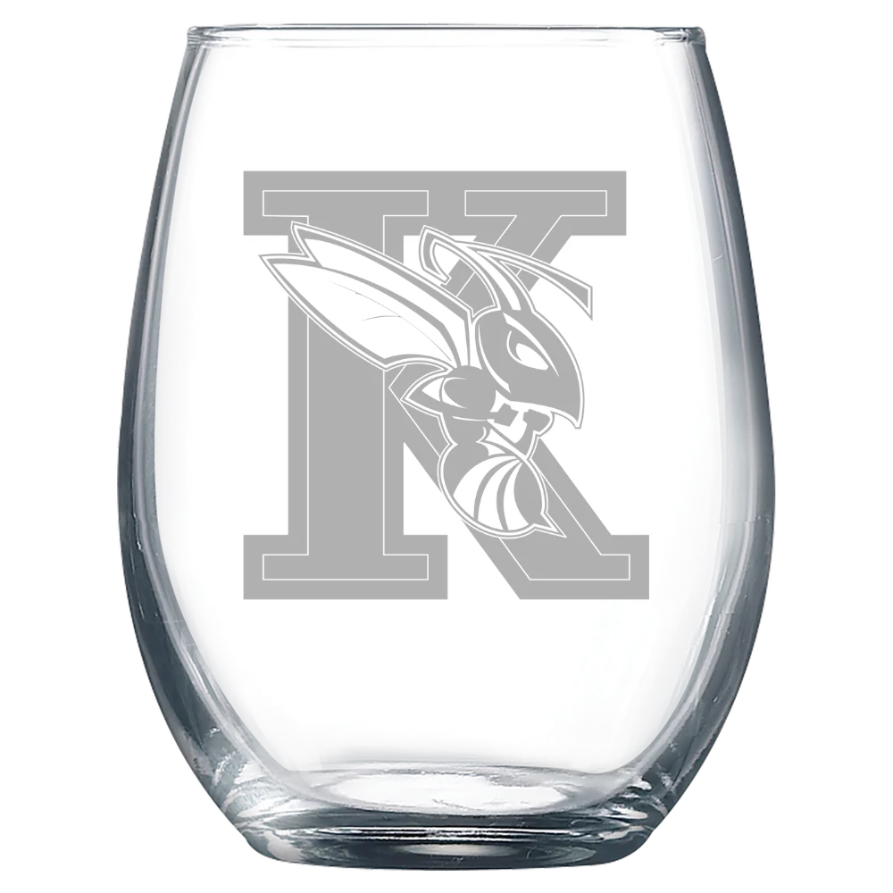 Kalamazoo College Polar Camel 9 oz. Stemless Wine Glass