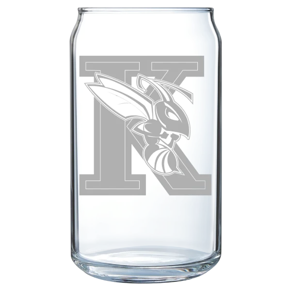 Kalamazoo College Polar Camel 16 oz. Can Glass