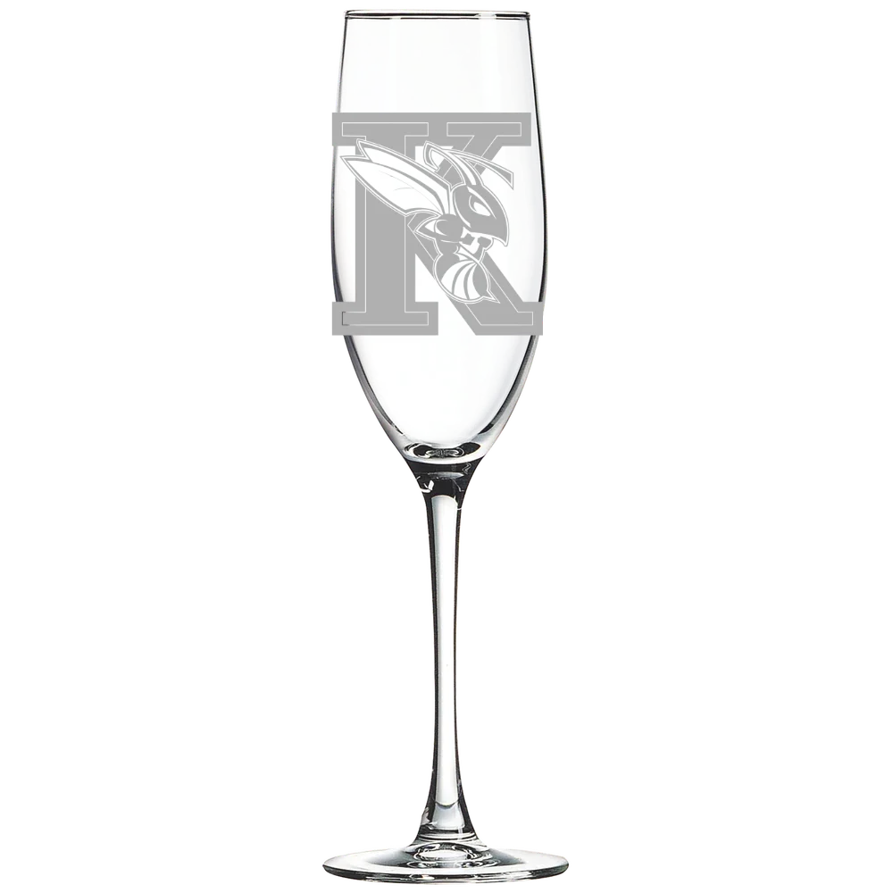 Kalamazoo College Polar Camel 8 oz. Champagne Flute