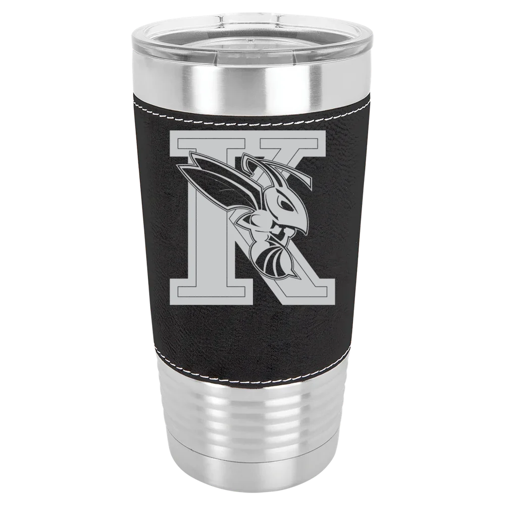 Kalamazoo College Polar Camel 20 oz. Leatherette Grip Tumbler with Standard Lid