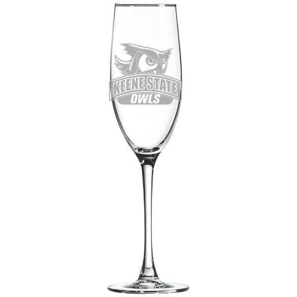 Keene State College Polar Camel 8 oz. Champagne Flute