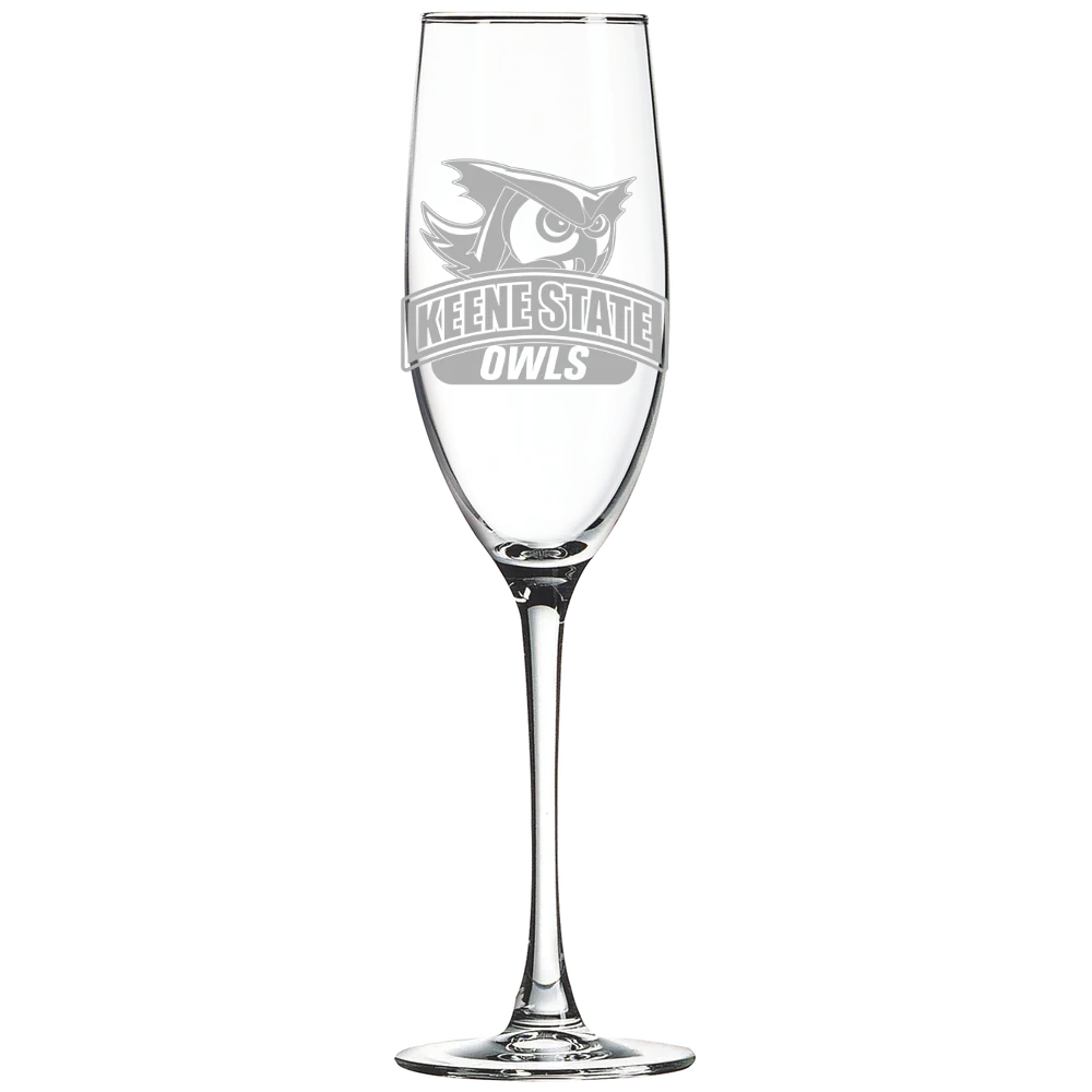 Keene State College Polar Camel 8 oz. Champagne Flute