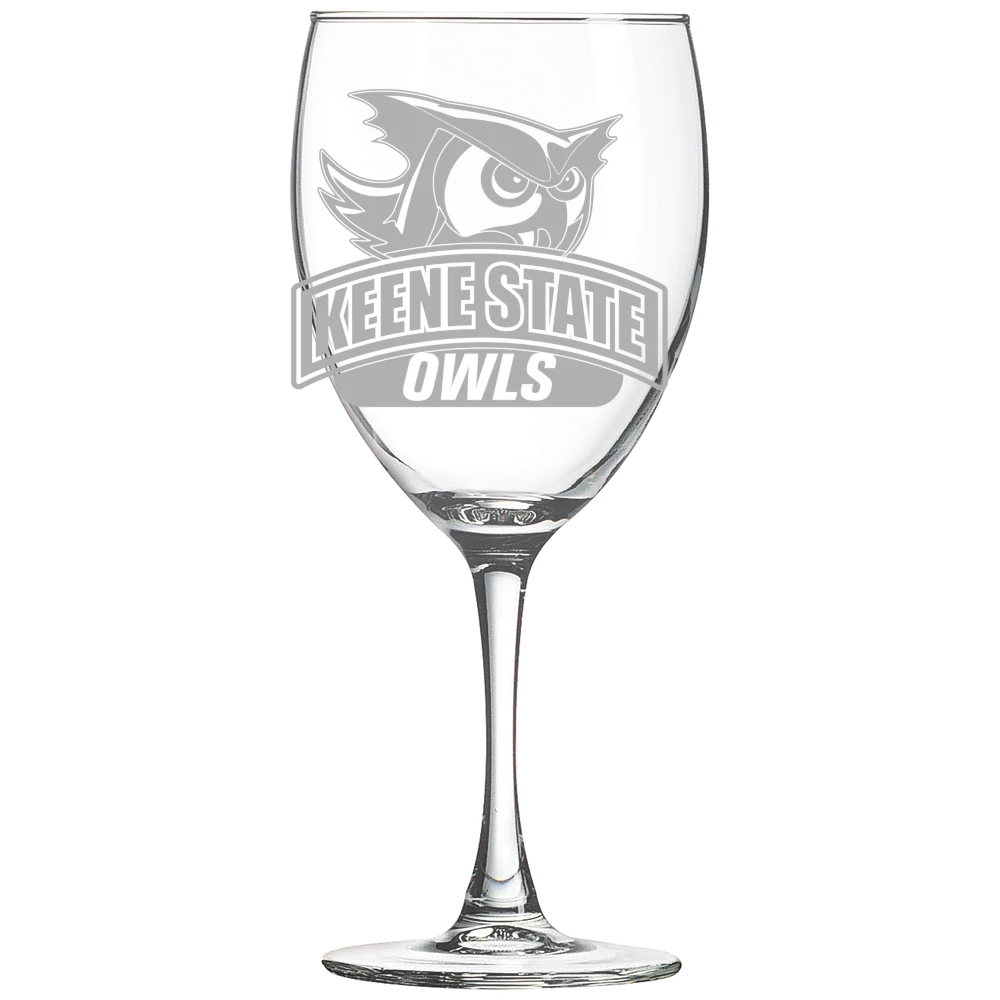Keene State College Polar Camel 10 1/2 oz. Wine Glass