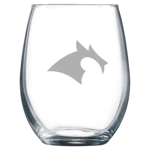 Kenyon College Polar Camel 9 oz. Stemless Wine Glass