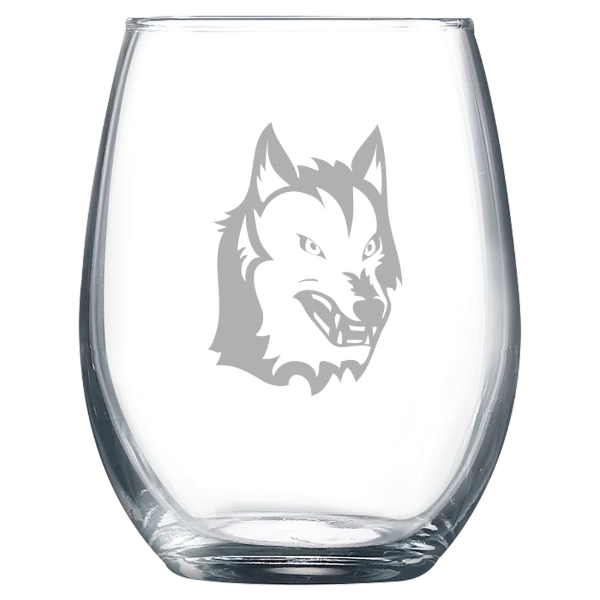 Keuka College Polar Camel 9 oz. Stemless Wine Glass
