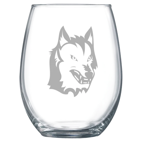 Keuka College Polar Camel 15 oz. Stemless Wine Glass
