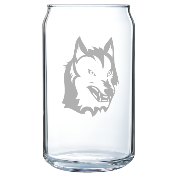 Keuka College Polar Camel 16 oz. Can Glass