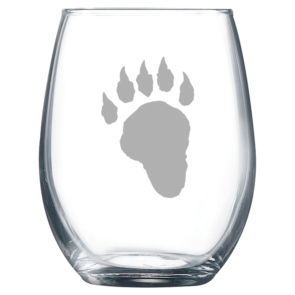 Lake Forest College Polar Camel 9 oz. Stemless Wine Glass