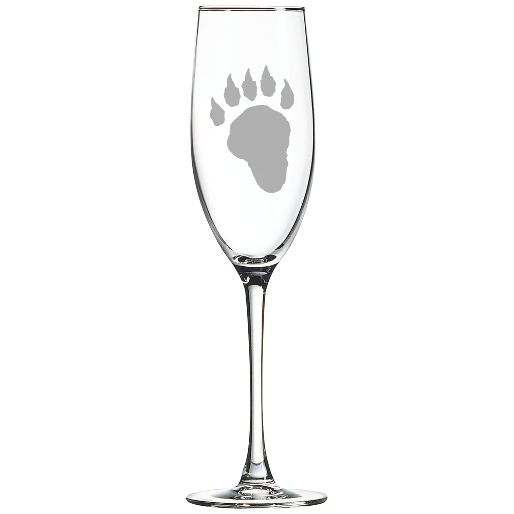 Lake Forest College Polar Camel 8 oz. Champagne Flute