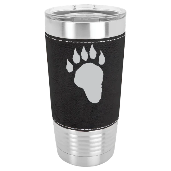 Lake Forest College Polar Camel 20 oz. Leatherette Grip Tumbler with Standard Lid