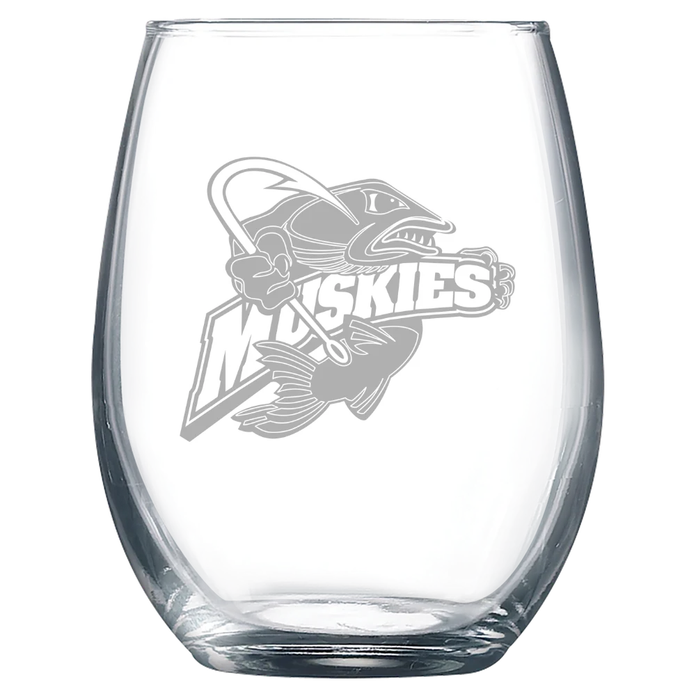 Lakeland University Polar Camel 9 oz. Stemless Wine Glass