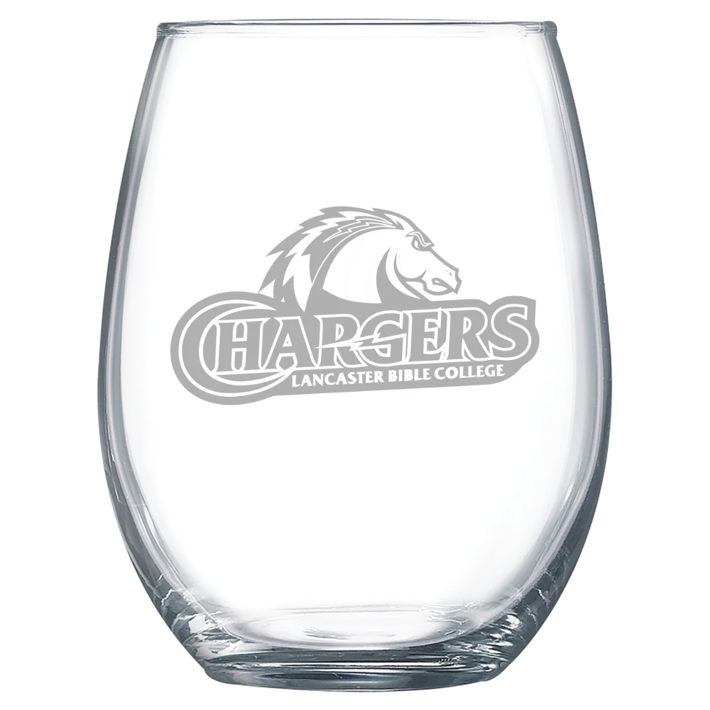Lancaster Bible College Polar Camel 15 oz. Stemless Wine Glass
