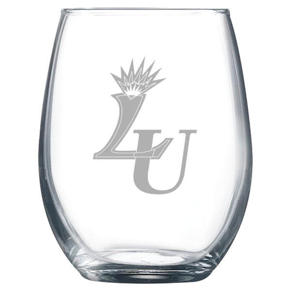 Lasell University Polar Camel 9 oz. Stemless Wine Glass
