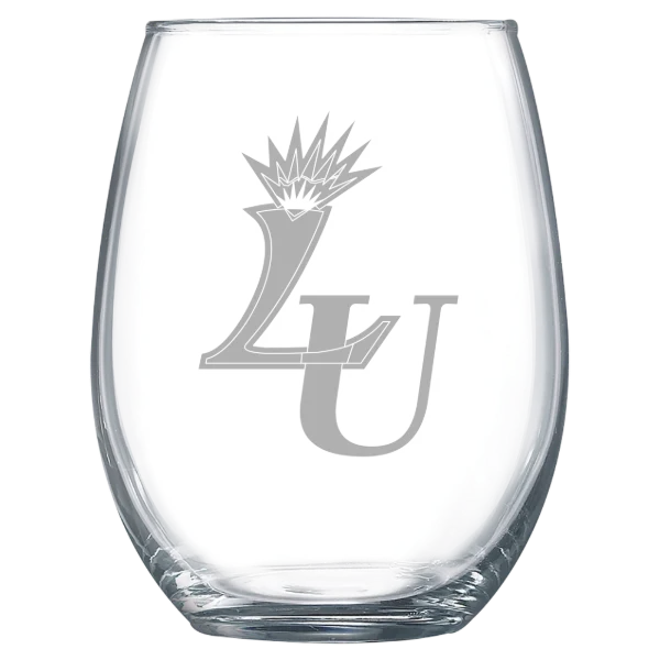 Lasell University Polar Camel 15 oz. Stemless Wine Glass