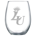 Lasell University Polar Camel 15 oz. Stemless Wine Glass