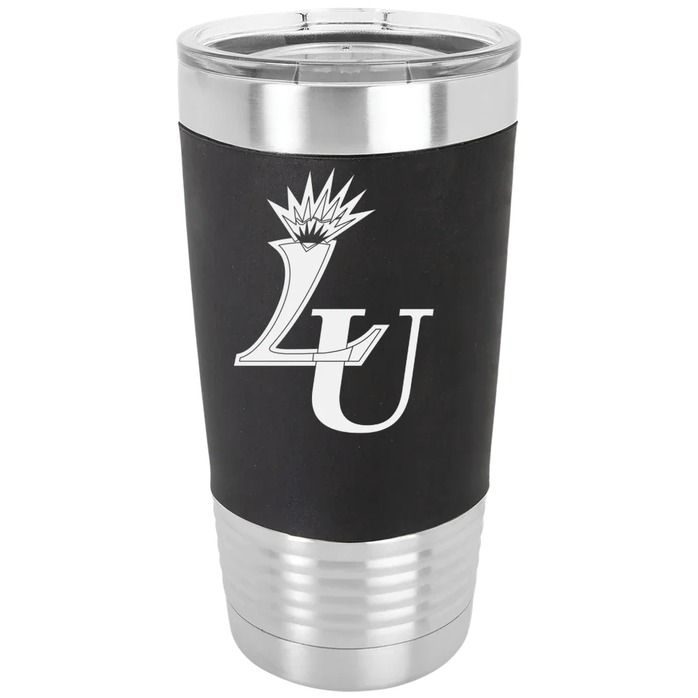 Lasell University Polar Camel 20 oz. Silicone Grip Tumbler with Standard Lid
