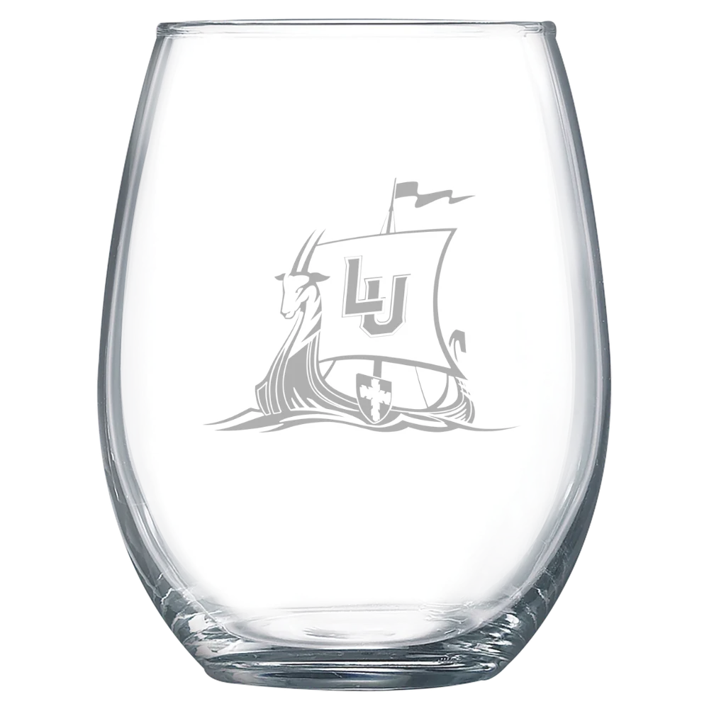 Lawrence University Polar Camel 15 oz. Stemless Wine Glass