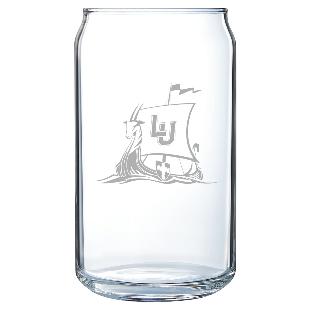 Lawrence University Polar Camel 16 oz. Can Glass