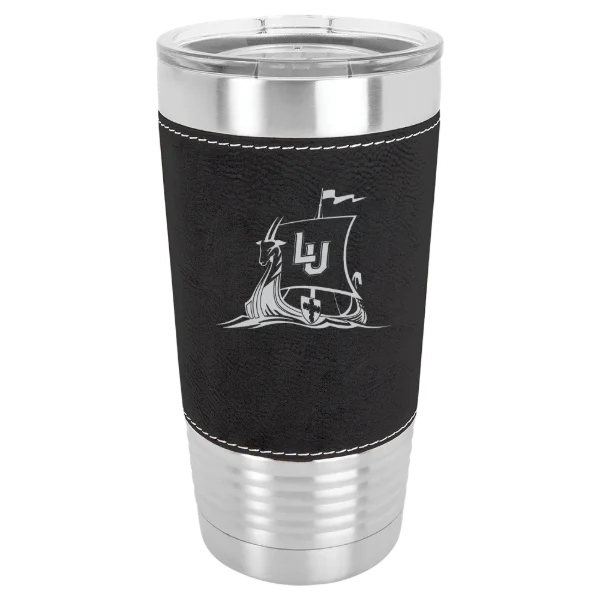 Lawrence University Polar Camel 20 oz. Leatherette Grip Tumbler with Standard Lid