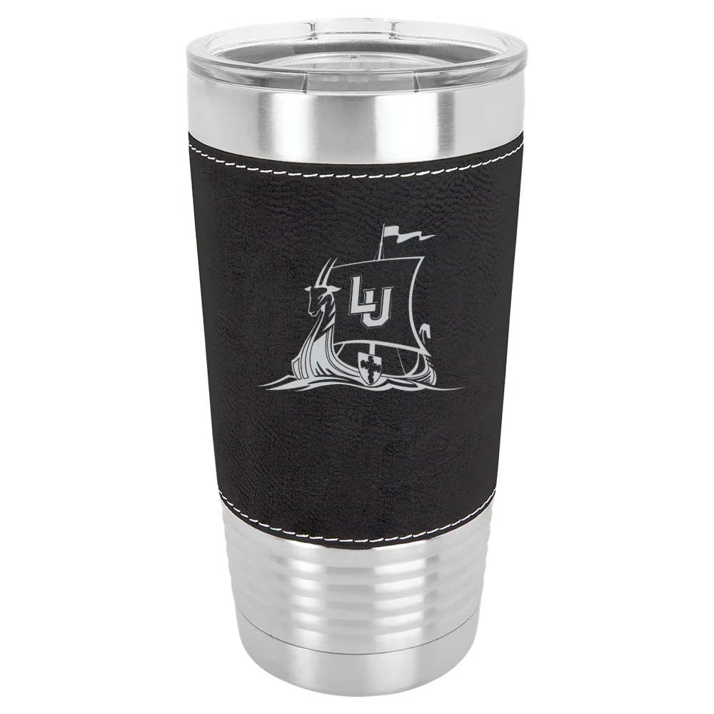 Lawrence University Polar Camel 20 oz. Leatherette Grip Tumbler with Standard Lid
