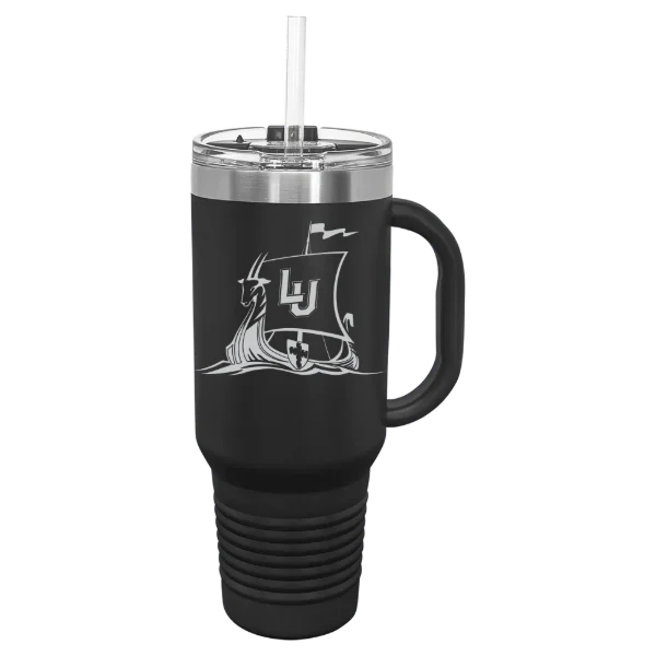 Lawrence University Polar Camel 40 oz. Travel Mug with Snap Lid & Straw
