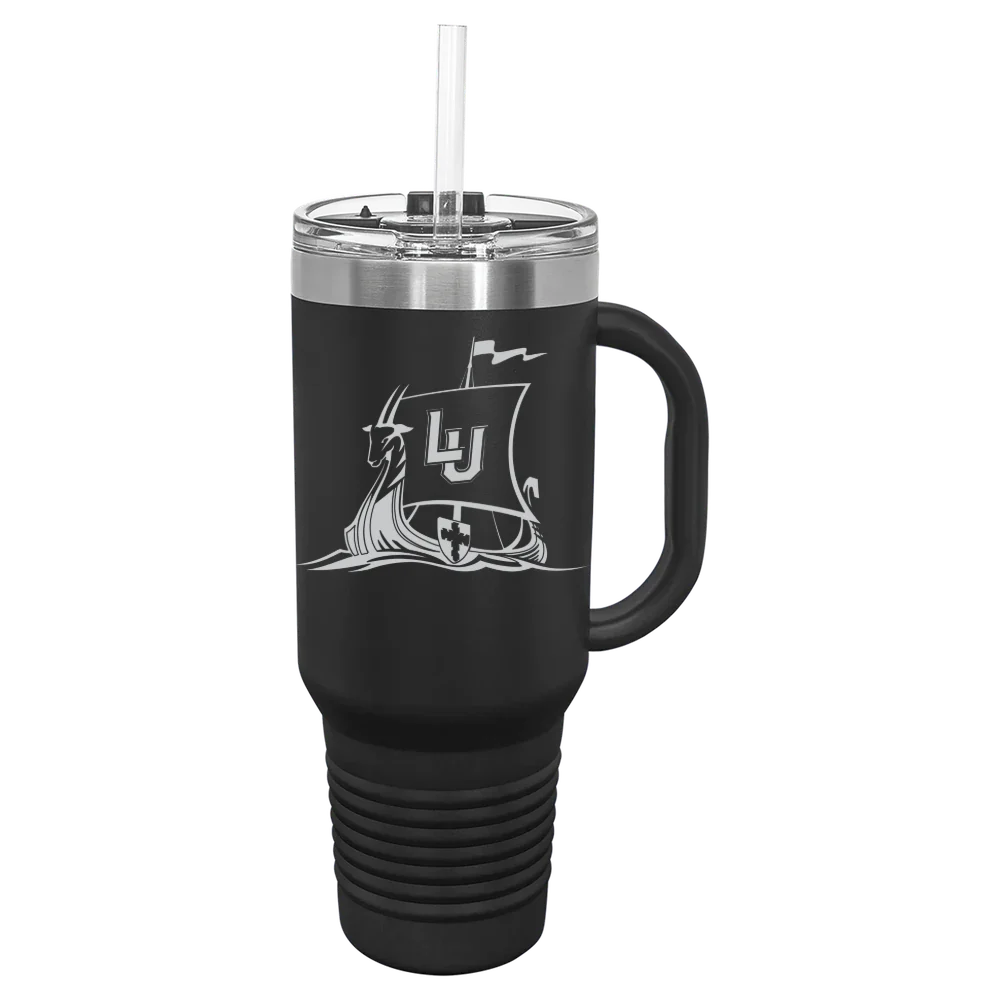 Lawrence University Polar Camel 40 oz. Travel Mug with Snap Lid & Straw