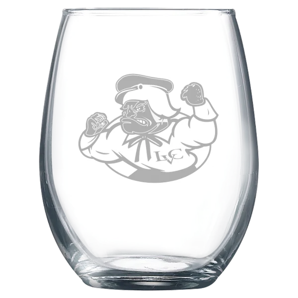 Lebanon Valley College Polar Camel 9 oz. Stemless Wine Glass