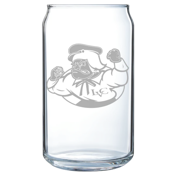 Lebanon Valley College Polar Camel 16 oz. Can Glass