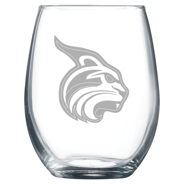 Lesley University Polar Camel 9 oz. Stemless Wine Glass