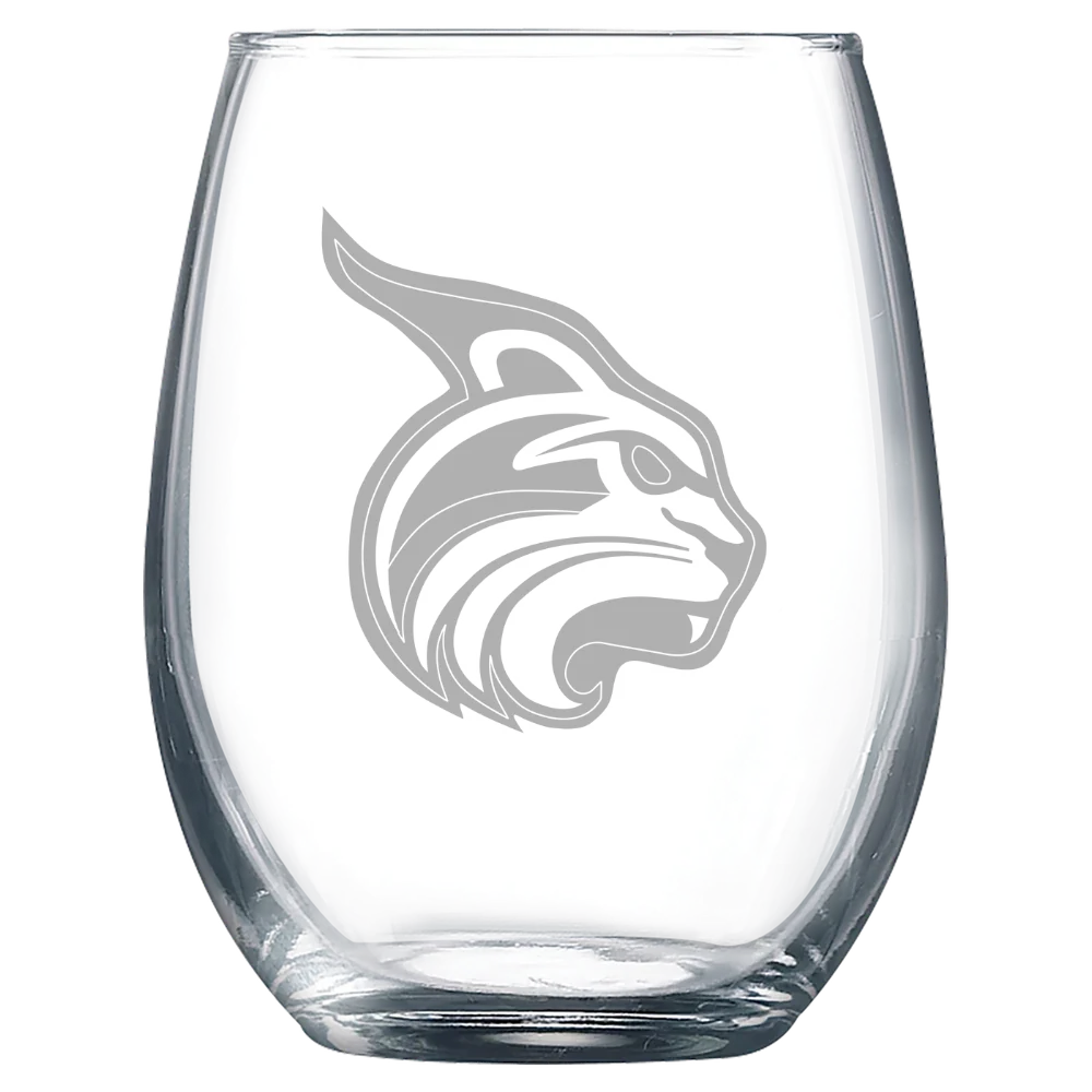 Lesley University Polar Camel 9 oz. Stemless Wine Glass
