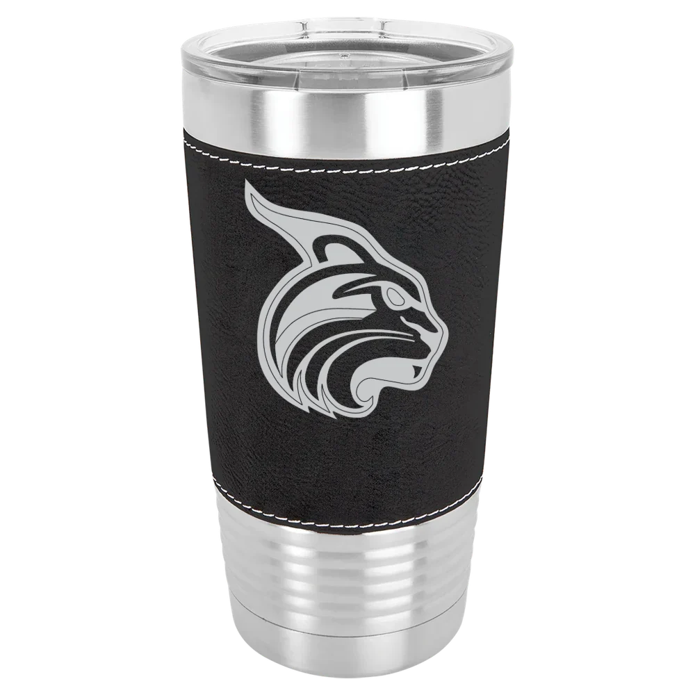 Lesley University Polar Camel 20 oz. Leatherette Grip Tumbler with Standard Lid