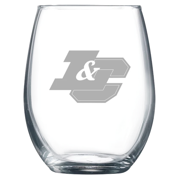 Lewis & Clark College Polar Camel 9 oz. Stemless Wine Glass