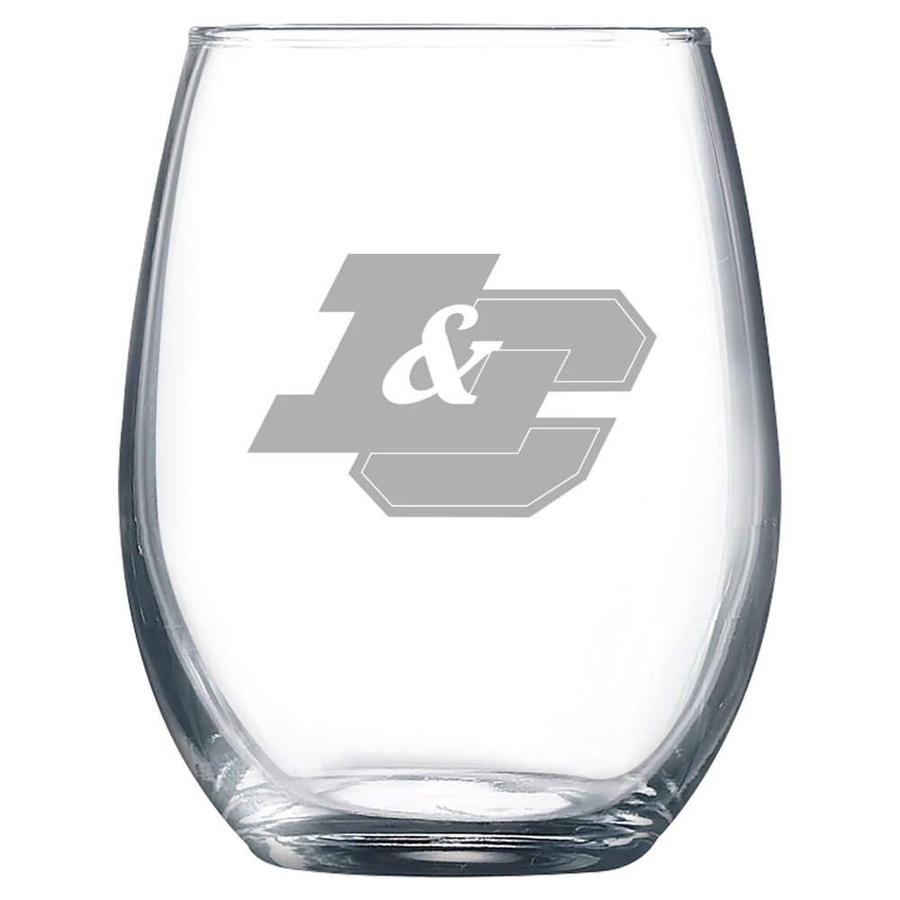 Lewis & Clark College Polar Camel 9 oz. Stemless Wine Glass