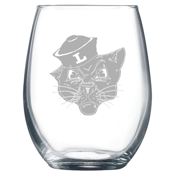 Linfield University Polar Camel 9 oz. Stemless Wine Glass