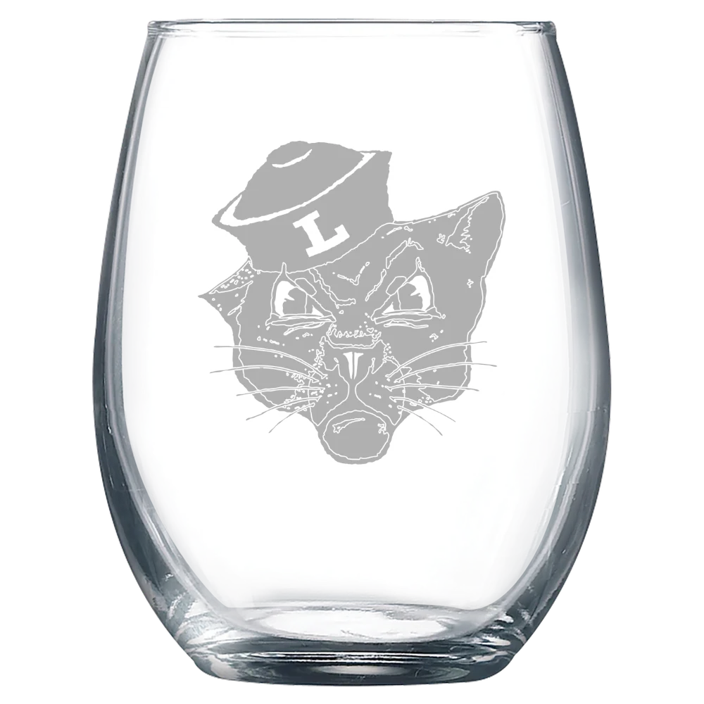 Linfield University Polar Camel 9 oz. Stemless Wine Glass