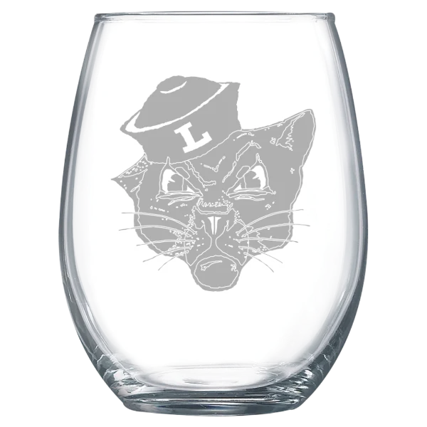 Linfield University Polar Camel 15 oz. Stemless Wine Glass