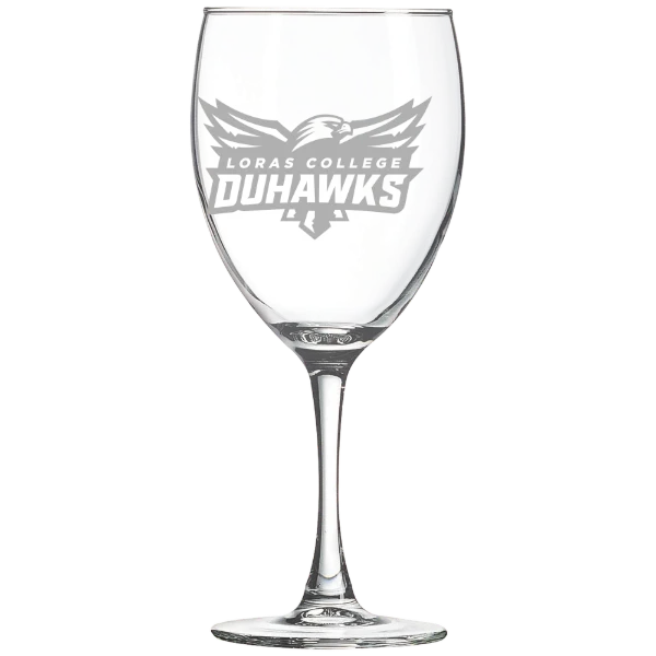 Loras College Polar Camel 10 1/2 oz. Wine Glass