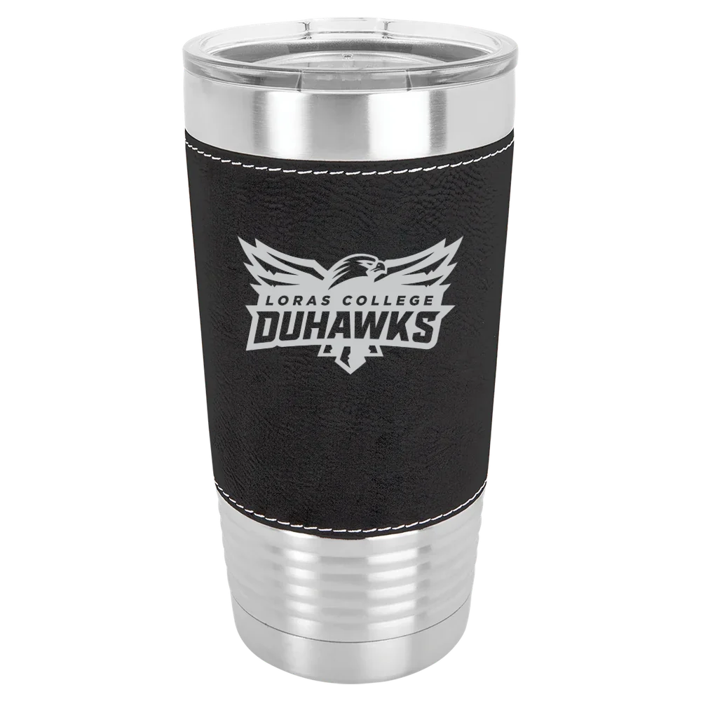 Loras College Polar Camel 20 oz. Leatherette Grip Tumbler with Standard Lid