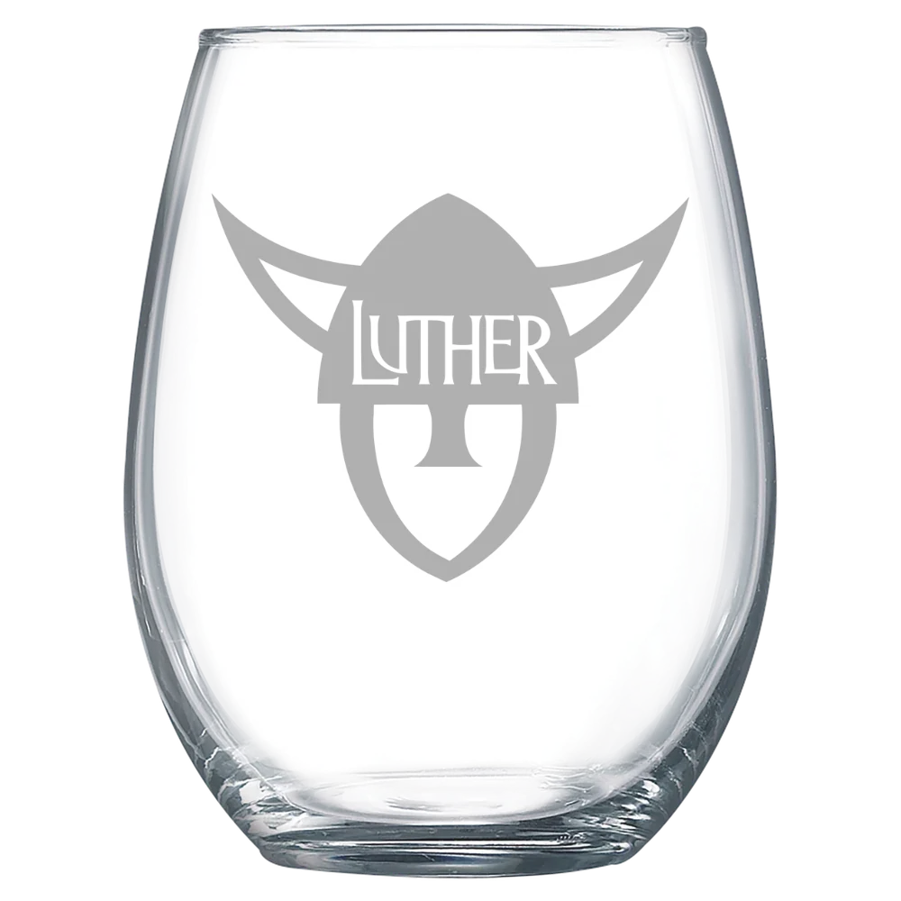 Luther College Polar Camel 15 oz. Stemless Wine Glass