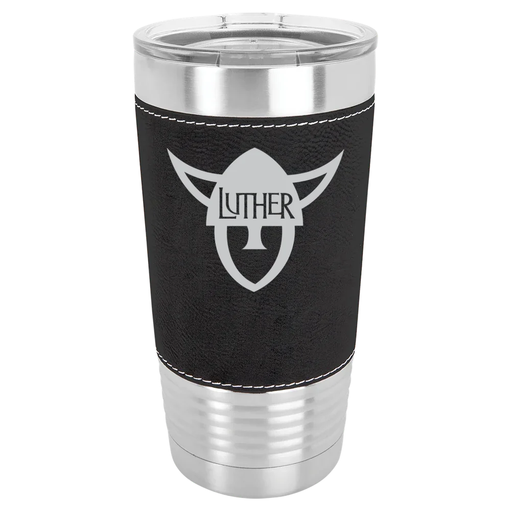 Luther College Polar Camel 20 oz. Leatherette Grip Tumbler with Standard Lid