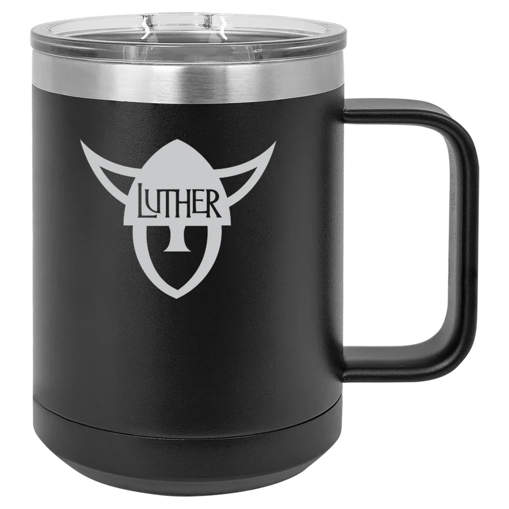 Luther College Polar Camel 15 oz. Mug with Slider Lid