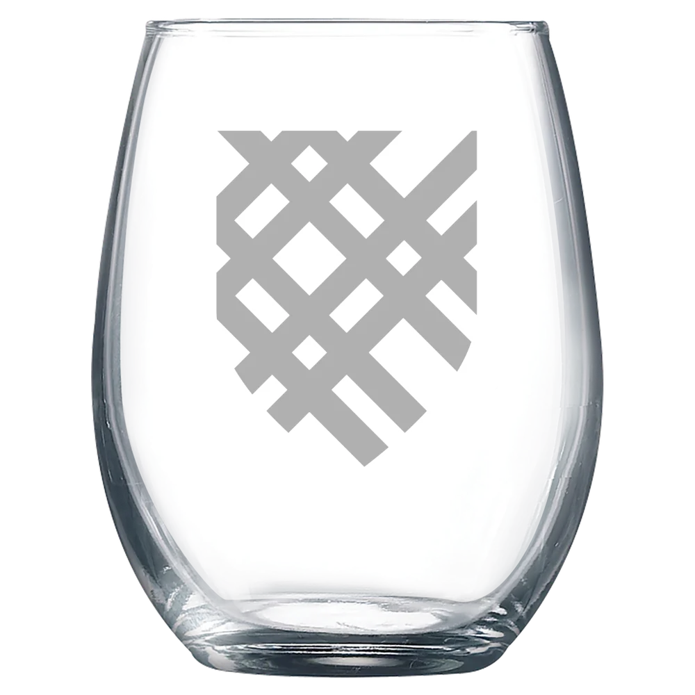Macalester College Polar Camel 9 oz. Stemless Wine Glass