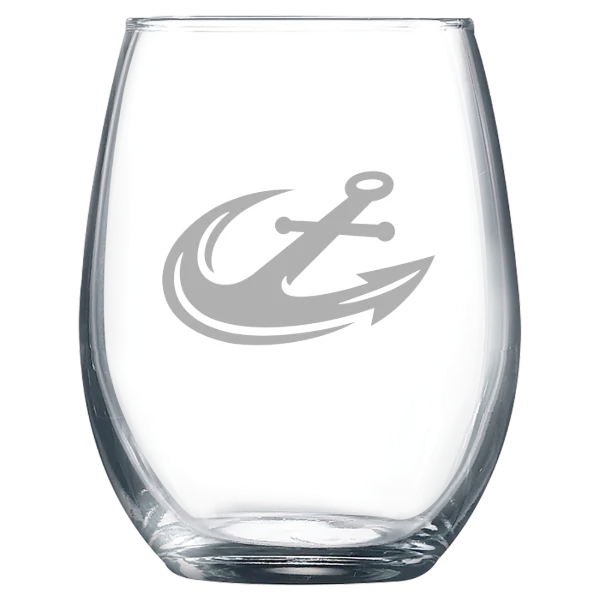 Maine Maritime Academy Polar Camel 9 oz. Stemless Wine Glass
