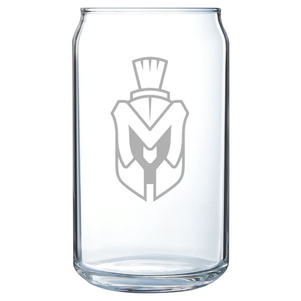 Manchester University Polar Camel 16 oz. Can Glass