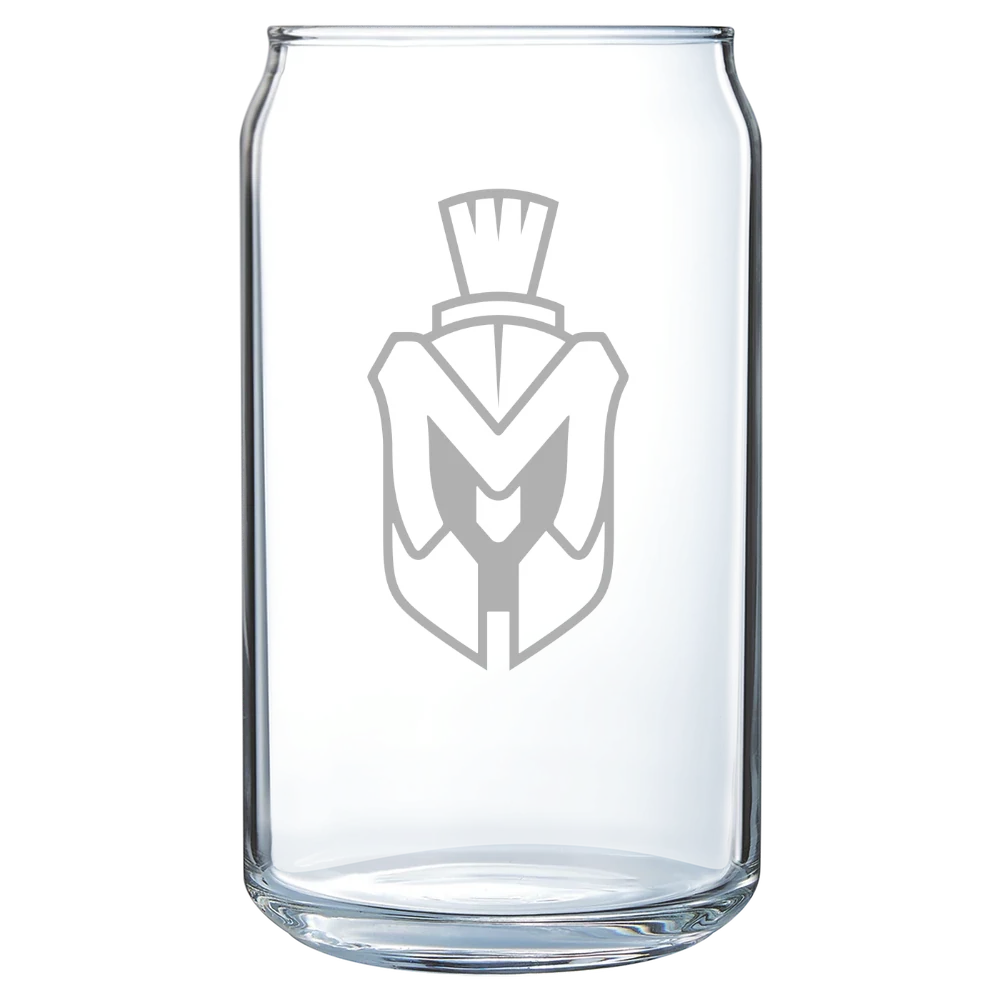 Manchester University Polar Camel 16 oz. Can Glass
