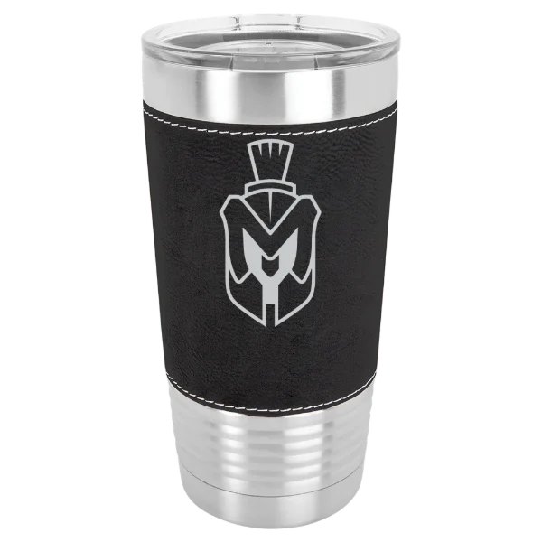 Manchester University Polar Camel 20 oz. Leatherette Grip Tumbler with Standard Lid