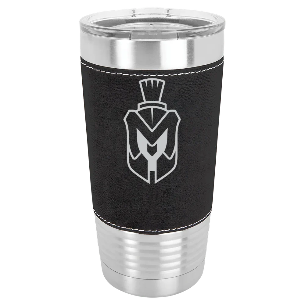 Manchester University Polar Camel 20 oz. Leatherette Grip Tumbler with Standard Lid