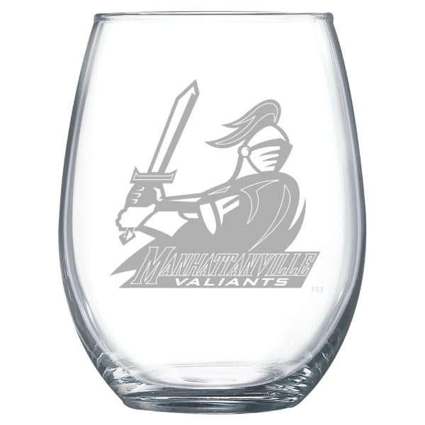 Manhattanville University Polar Camel 15 oz. Stemless Wine Glass