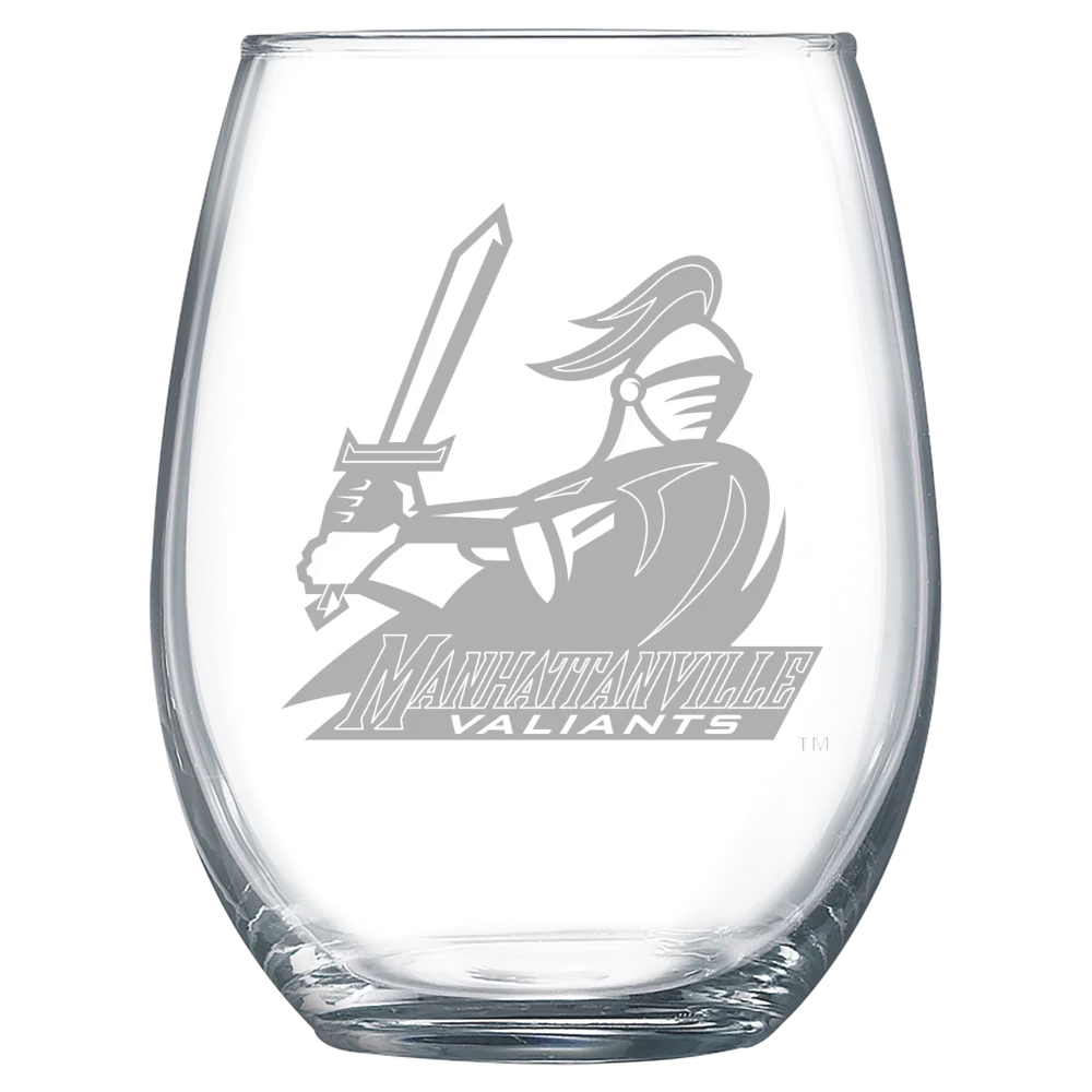 Manhattanville University Polar Camel 15 oz. Stemless Wine Glass