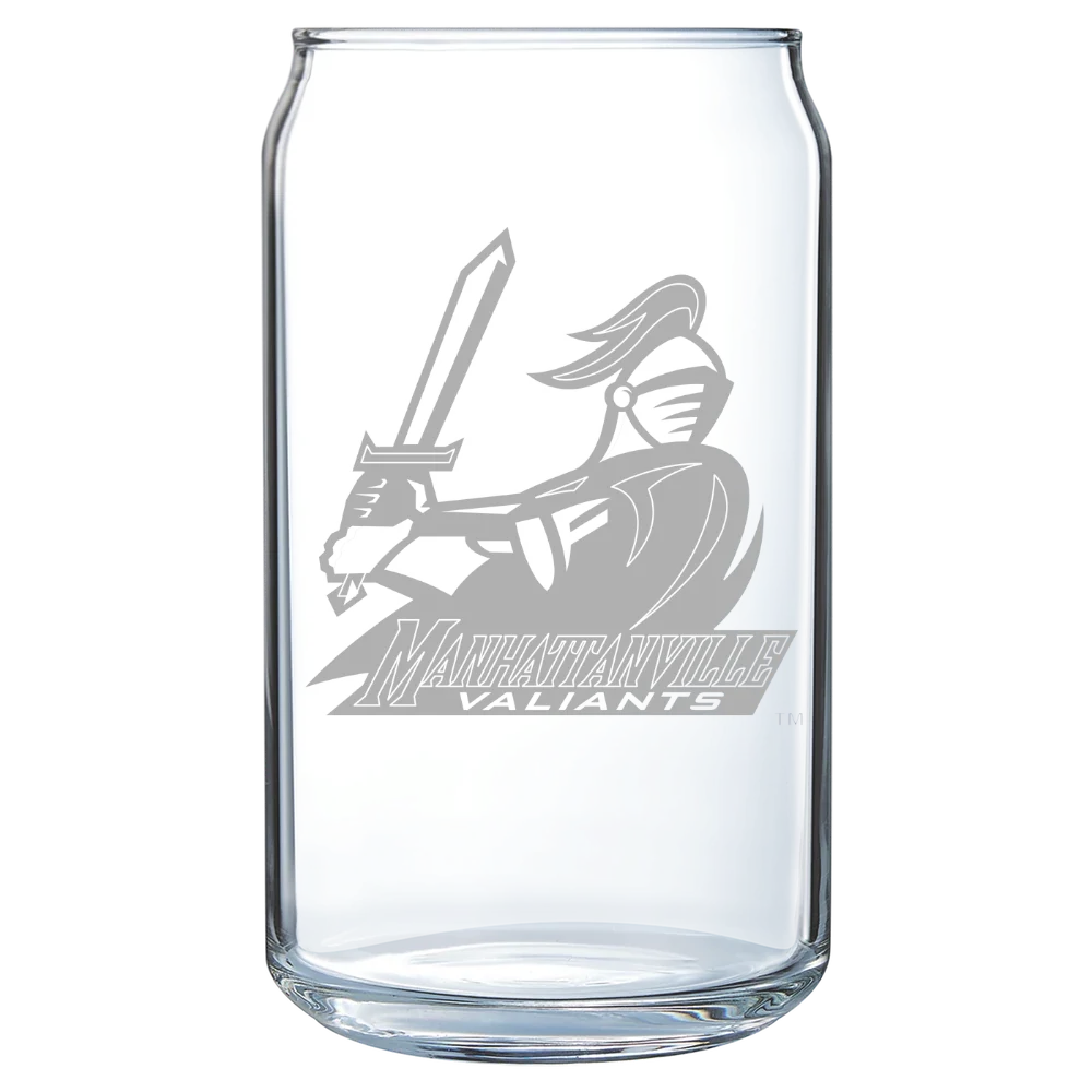 Manhattanville University Polar Camel 16 oz. Can Glass